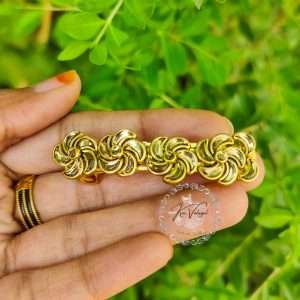 Gold Halfmoon Kundan