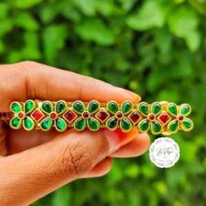 Green Eye Drop Kundan